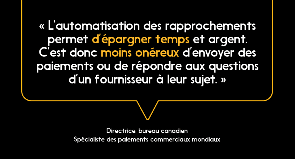 Citation illustrée : «…. C’est donc moins onéreux d’envoyer dese paiements ou de répondre... » 