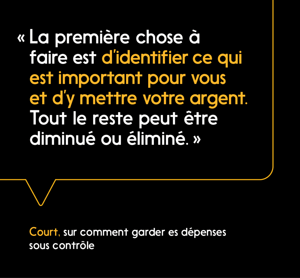 Gérez votre budget personnel en identifiant les dépenses qui sont importantes pour vous.