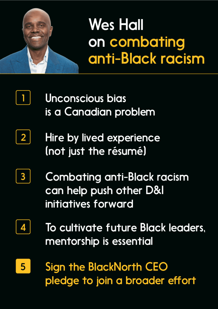 Infographic: Wes Hall on combating anti-Black racism