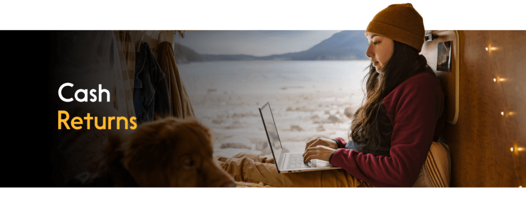 A woman on her laptop in a remote location