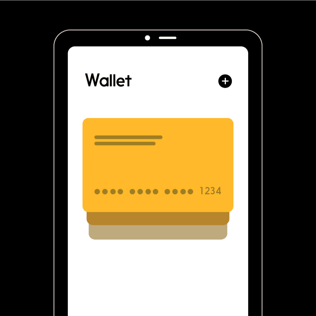 Image of digital wallet on a mobile device
