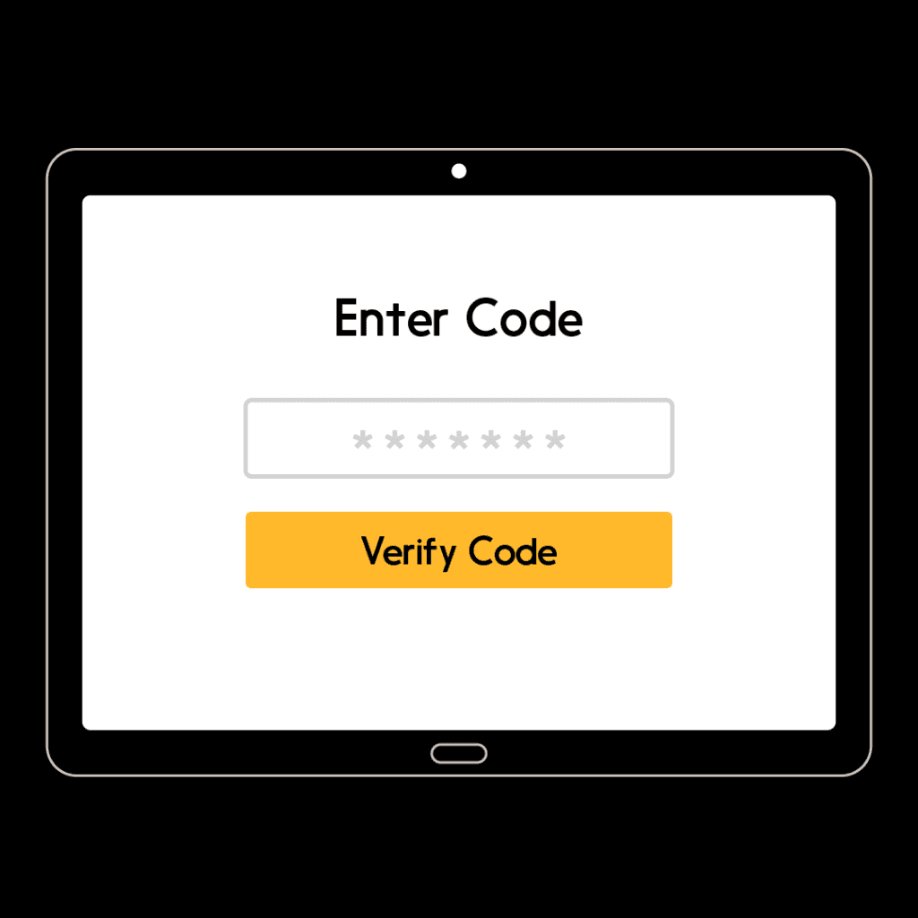 Image showing a prompt after login asking you to enter a two-factor verification code